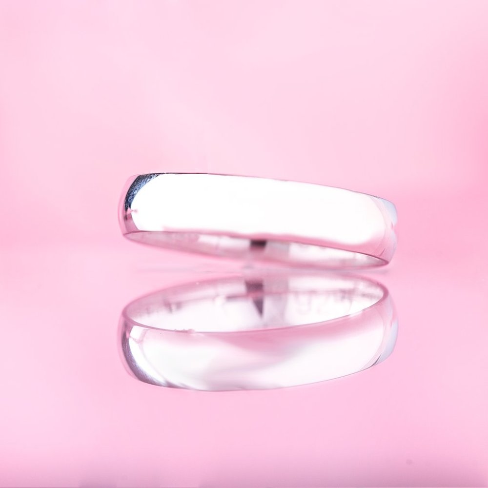 4mm Sterling Silver Wedding Band Ring